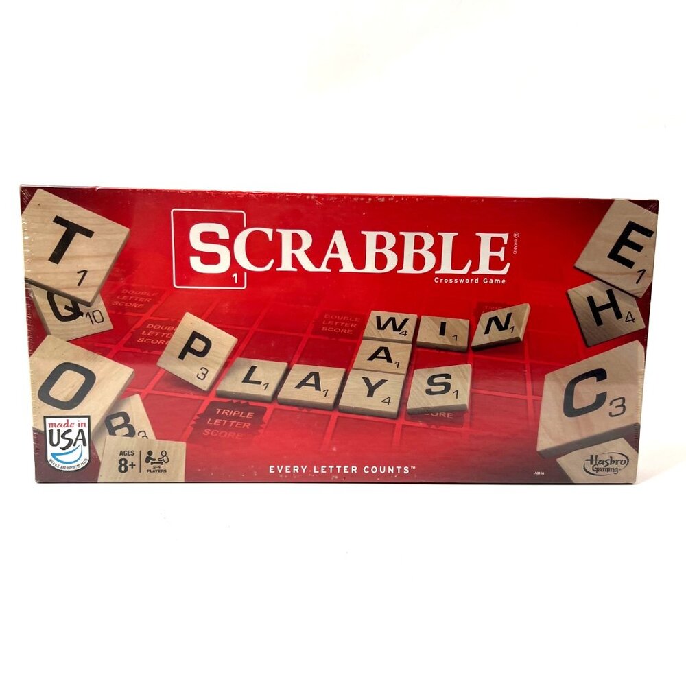 2013 Edition Hasbro Scrabble Board Game Sealed Wood Tiles Factory Sealed